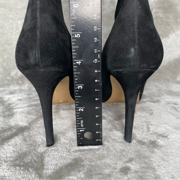 Neiman Marcus Leana Black Kid Suede Pointed Toe Pump Heels Size 9 - Picture 9 of 9